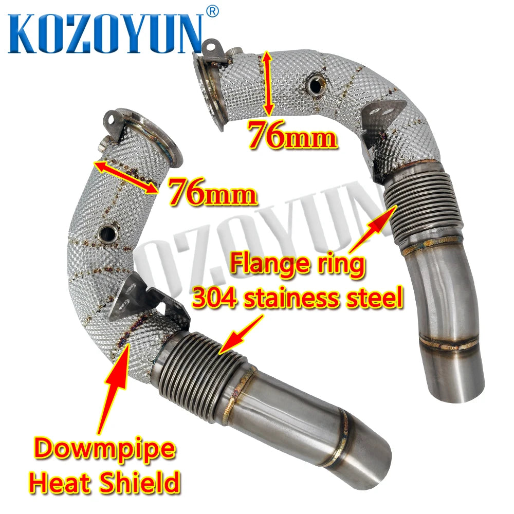 Downpipe Turbo For BMW M5 M6 F10 F06 F12 F13 S63 4.4L V8 2012-2016