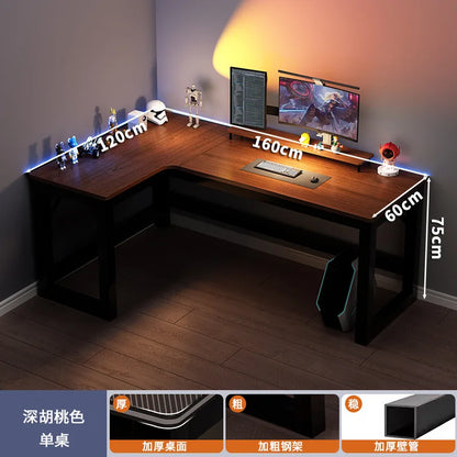 Modern Corner Computer Desk L-shaped Desktop Home E-sports Table Game Desk Bookshelf Bedroom Study Table Office Desk Chair