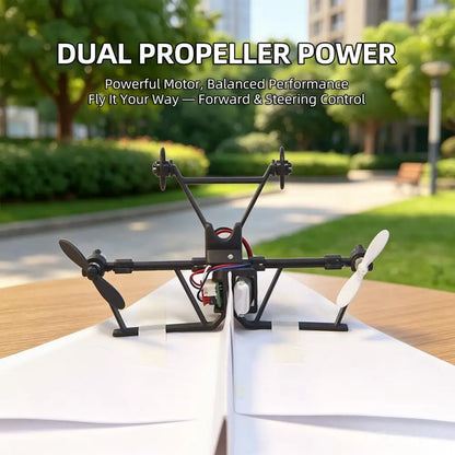 Remote Control Paper Airplane Electric Power Kit Diy Foldable Long Range Stable Flight Ultra Lightweight Plane Outdoor Toy