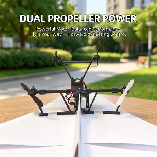 Remote Control Paper Airplane Electric Power Kit Diy Foldable Long Range Stable Flight Ultra Lightweight Plane Outdoor Toy
