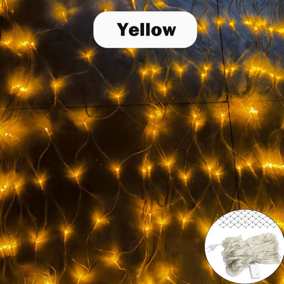 1.5x1.5M 3x2M 6x4M 8x10M LED Net Mesh Fairy String Light with Plug Outdoor Garden Wedding Decoration Home  LED Curtain Light