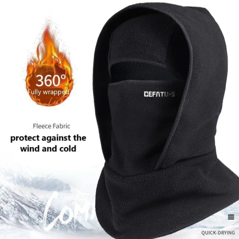 Windproof Cold-Proof Outdoor Mask, Winter 2-in-1 Hat & Neck Warmer,Ski Cycling Sports Balaclava,Soft Warm Breathable,for