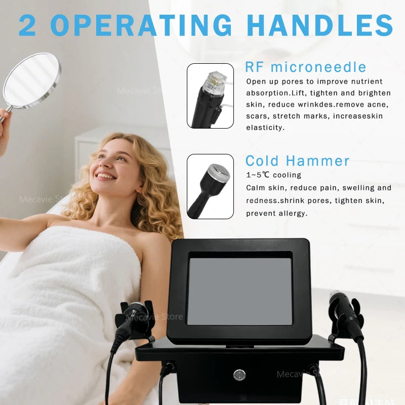 Portable Dual/Single Handle Fractional RF Microneedle Beauty Device 2026 New Skin Smoothing Rejuvenation Machine Home & Personal