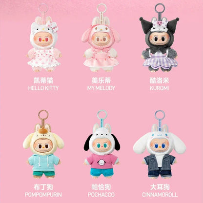 POP MART Labubu Monsters Sanrio Characters Series Vinyl Plush Mystery Guess bagBlind Box Anime Figure Soft Toy for Desktop Decor