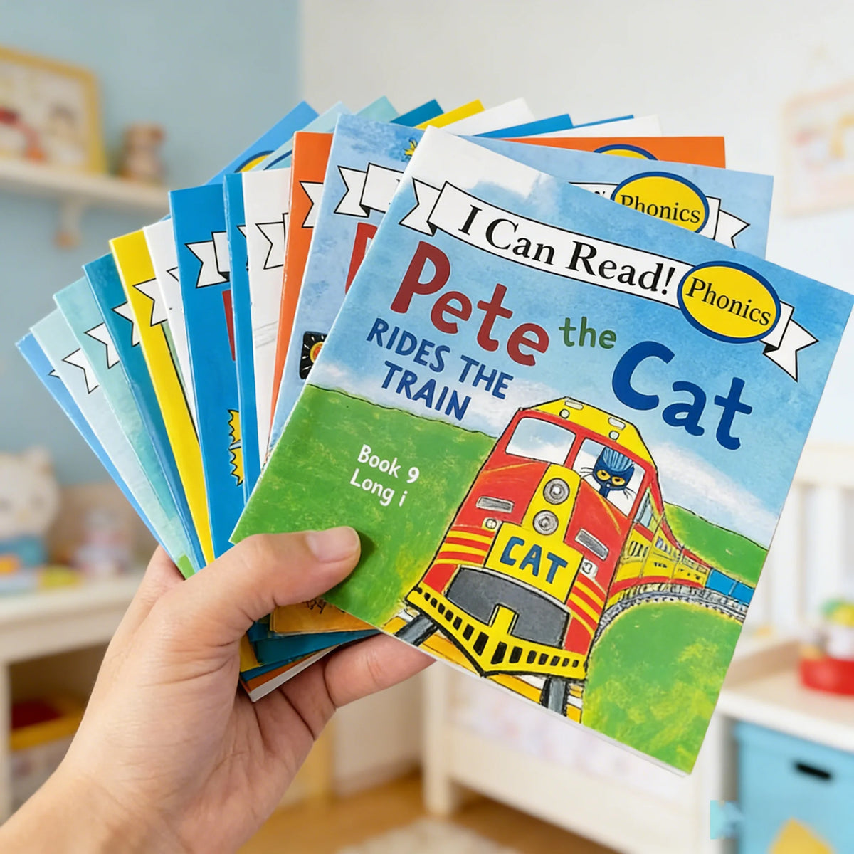 12 Books Set Pete the Cat I Can Read, Mini Portable English Picture Books, Kids Storybooks, Primary English Learning