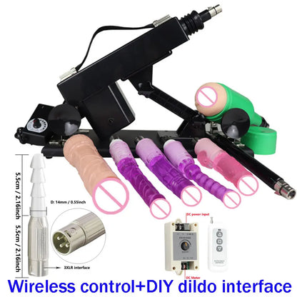 FREDORCH Sex Machines for Woman Automatic Masturbation Pumping Gun 3XLR Sex Machines for Adults With Big Dildo Sex Machine Toys