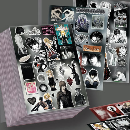 8pcs Death Note Cut Film Stickers Anime Simple and Creative Surrounding Materials Waterproof Stickers