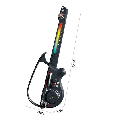 Multifunctional Stringless Electric Guitar Foldable DJ Guitar with Ambient Light Bluetooth Connectivity Musical Instrument Gift