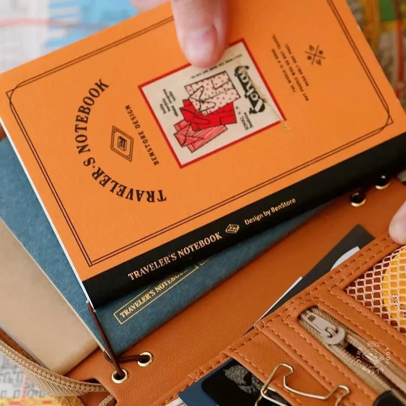 Hand Zip Bag Loose Leaf Binder Notebook Inner Core Cover Note Book Planner Office Stationery Supplies