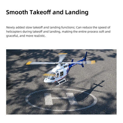 FLY WING Bell407 Scale Helicopter ACE GPS 470 Class Bell 407 6CH Helicopter with LED Light