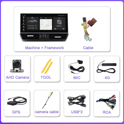 12.3 Inch For Porsche Cayenne 2010-2018 Android 15 8-Core 8G+256G Car Multimedia Player Stereo Receiver Radio GPS 4G Carplay