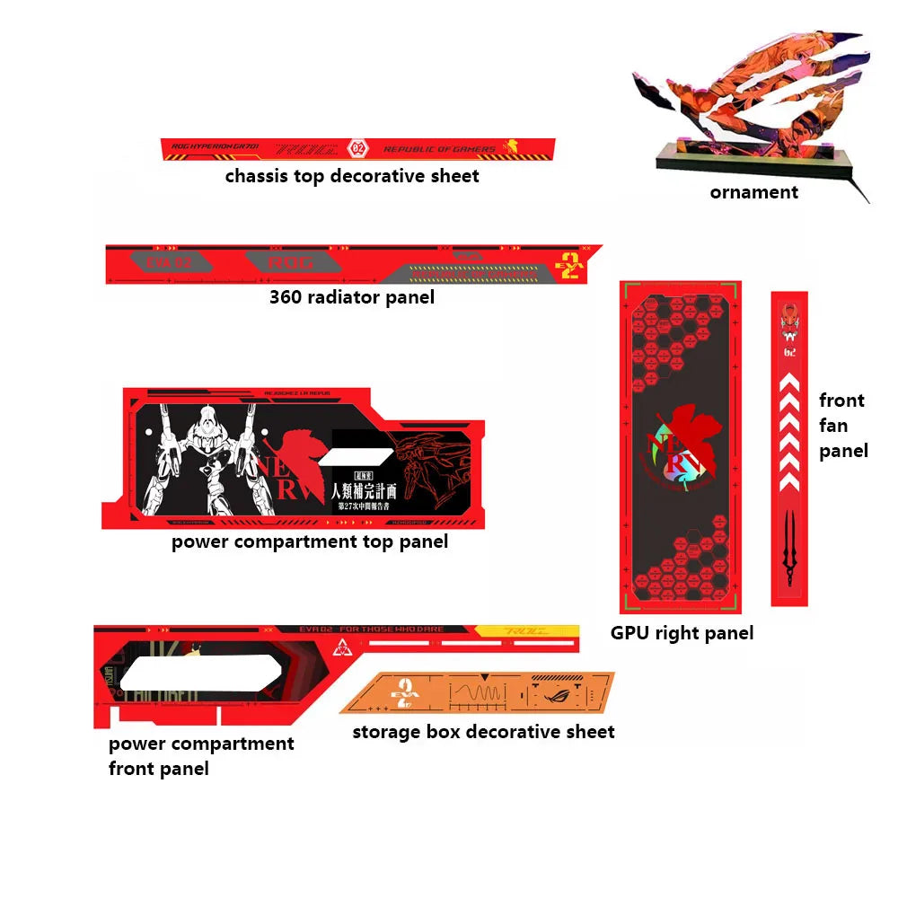 ROG GR701 HYPERION Chassis ARGB Lighting Panels KIT,Computer Case Cooler Refit Plate 5V AURA SYNC