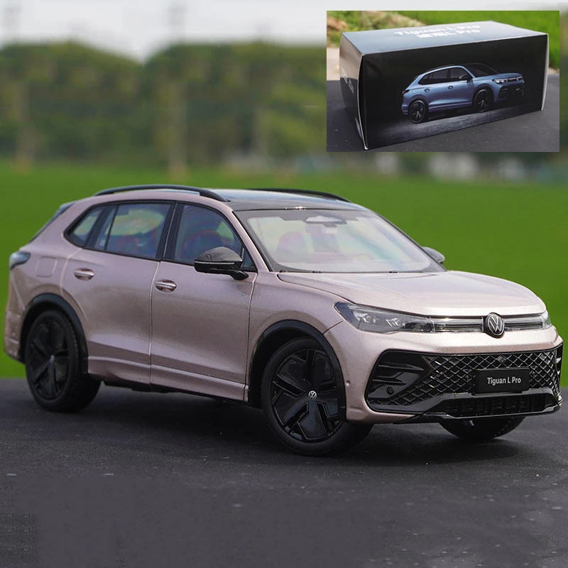 New 1:18 2025 VW Tiguan L PRO SUV Alloy Car Model Diecast Metal Vehicles Car Model High Simulation Childrens Toy Gift Decoration