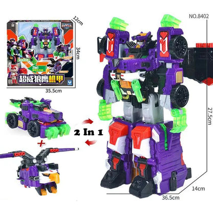 MiniForce 6 in 1 V Rangers VOLT LEGEND KING V Transformation Robot Bot Model Mini Force Deformation Combiner Action Figure Toys