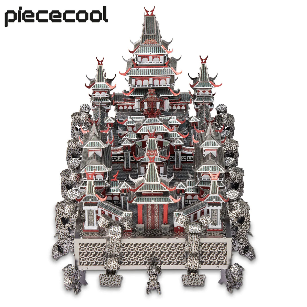 Piececool 3D Metal Model Building Kits Sky Royal Palace Assembly Model Kits 3D Metal Puzzles for Home Decoration Best Gifts