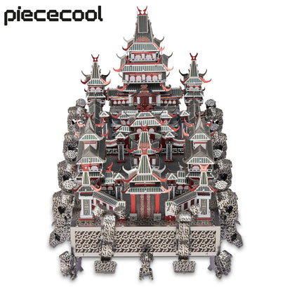 Piececool 3D Metal Model Building Kits Sky Royal Palace Assembly Model Kits 3D Metal Puzzles for Home Decoration Best Gifts