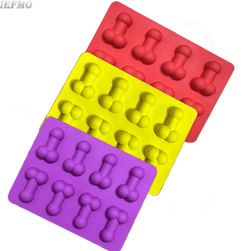 Creative Silicone Ice Mold 8 Grid Ice Cube Tray for Whiskey Cocktail Novelty Food Grade Flexible with Lid Kitchen Tool