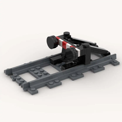 MOC Train Carriage Model, Rail Transport Vehicle, Coal Transport Vehicle, Rail Lift Pole Indicator Light, Train Accessories