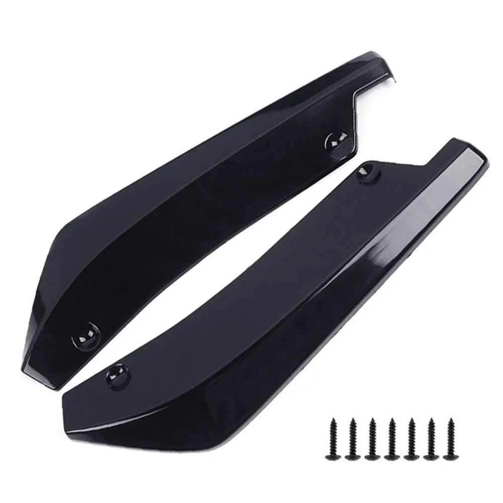 Universal Car Front Rear Bumper Strip Lip Spoiler Diffuser Splitter Scratch Protector Carbon Fiber Winglets Side Skirt Extension