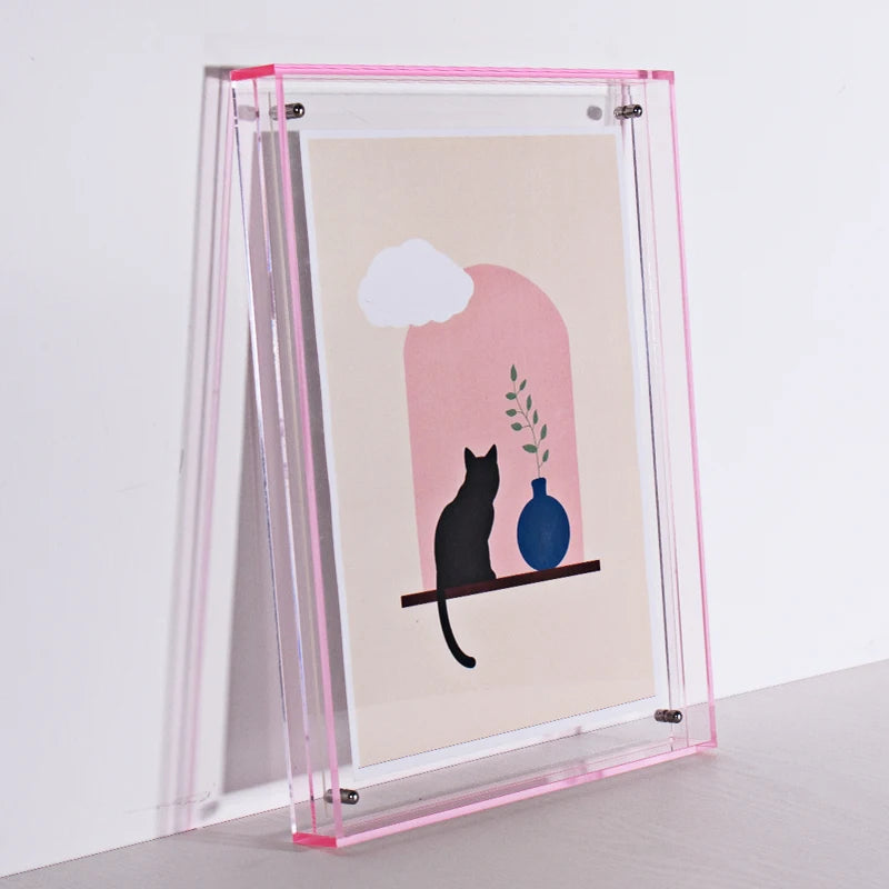Colours Acrylic Photo Frame Translucent Picture Frame for Wall Hanging,Desktop Bedroom Living Room Study Wall Decoration