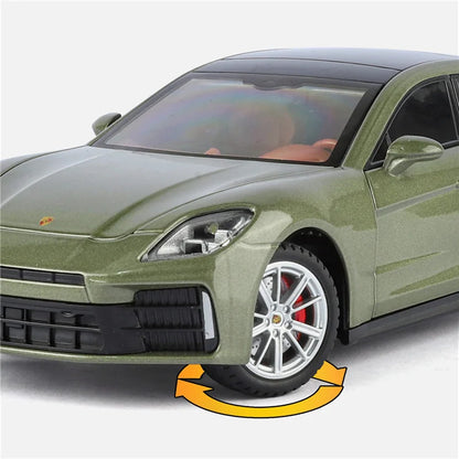 1:24 Porsche Panamera 2025 Coupe Alloy Sports Car Model Diecast Metal Vehicle Car Model Sound and Light Simulation Kids Toy Gift