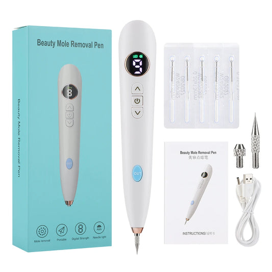 Professional Laser Plasma Pen 9-Level Wart Mole Removal Pen Black Dots Tattoo Freckle Remover Household Face Beauty Instrument