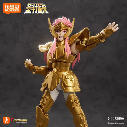 BLOKEES Original Gold Saint Seiya Cancer Deathmask Dragon Shiryu Capricorn Shura High-Detailed Anime Statue Action Figure Model