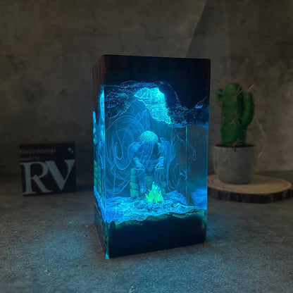 Resin Lamp Game Figure Night Light Customized DARK SOULS Creative Artistic Desktop Home Decor USB Charge
