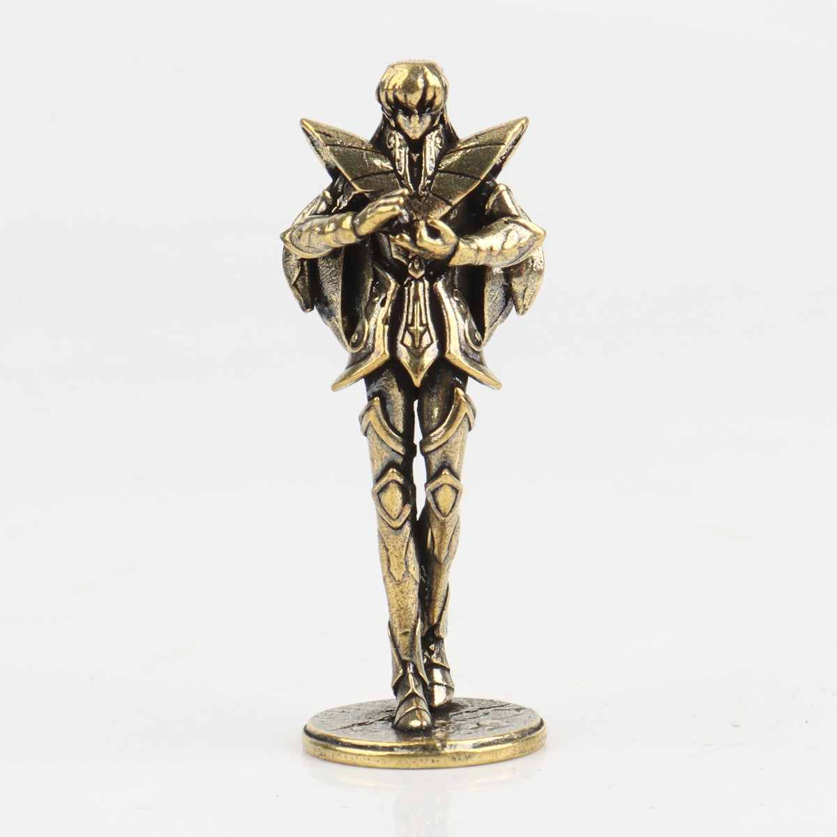 Gold Saint brass Mini Figures twelve zodiac Saint Seiya ornament cartoon model desktop decoration copper gift
