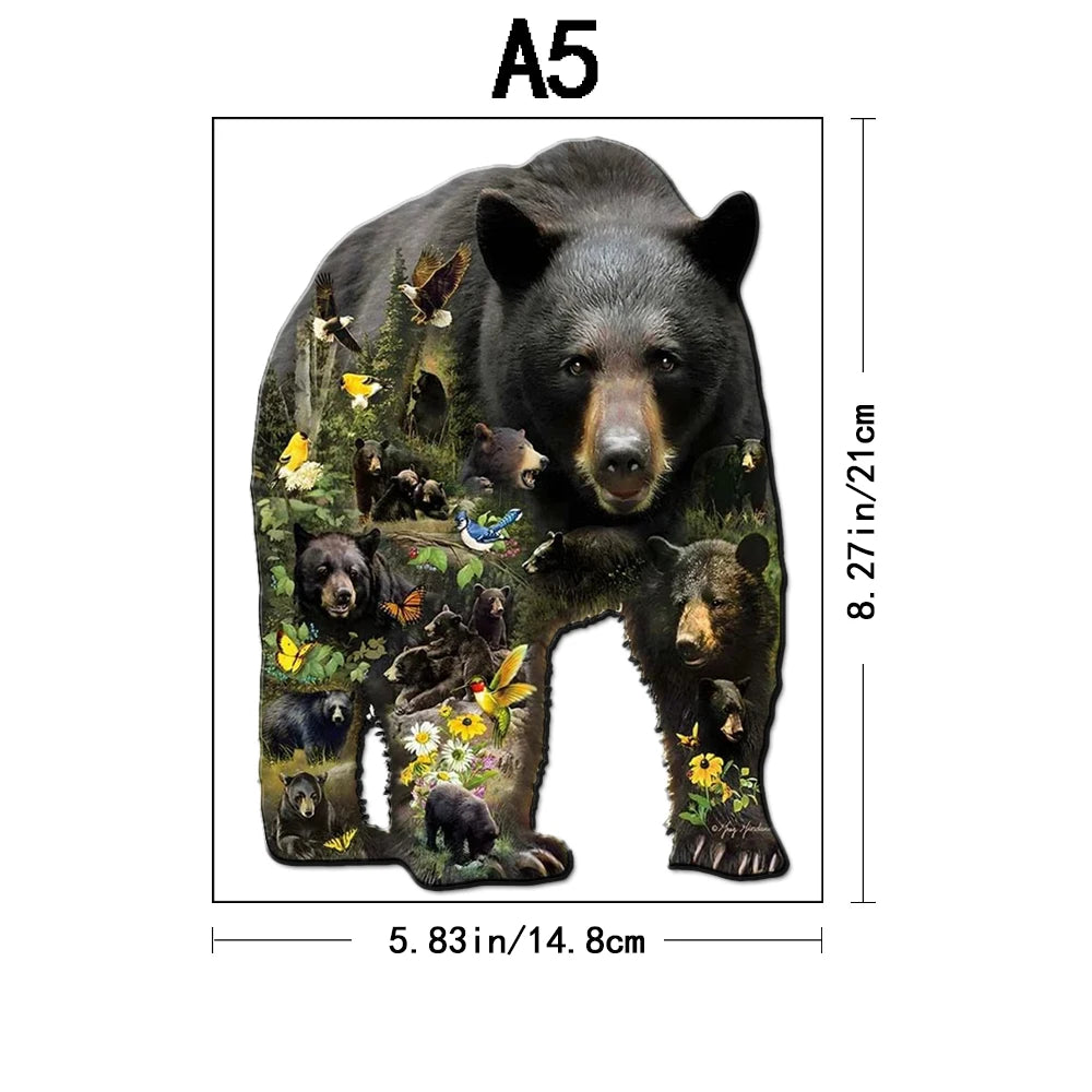 Wooden Puzzle - Adult Unique Alien Advanced Wooden Puzzle Gift - Happiness Tree, Ocean World Animal Jigsaw Puzzles Family Game