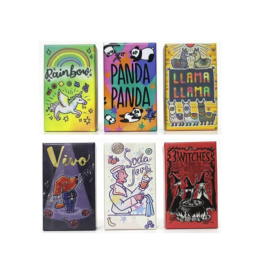 Hot - Soda Jerk  Card Game | 3 Witches | PANDA PANDA | Rainbow | Llama Llama | Vivo Tiny Box Board Game
