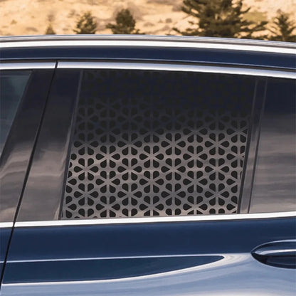 Car Side Window Honeycomb Matte Black Sticker For Triangular Window Decoration Vinyl Sticker Universal All Vehicle Accessories