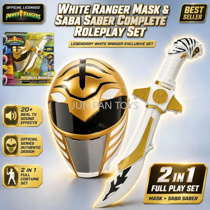 Original Mighty Morphin Power Rangers Re-Ignition Saba Saber Mask Coin Blade Blaster Dragon Knife Sound Effects Kid Roleplay Toy