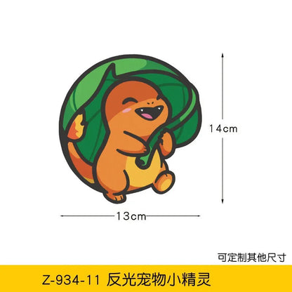 20styles Monster Elf Car Stickers Anime Figure Eevee Charmander Cute Cartoon Doll Creative Sticker Birthday Gifts
