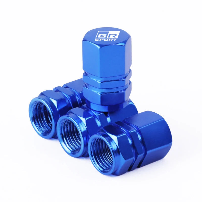Car Wheel Tyre Tire Air Aluminum Alloy Valve Caps For Toyota GR Sport Gazoo Racing Yaris 86 Corolla Hilux Supra C-HR Accessories