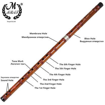 M MBAT Bamboo Flute Professional Woodwind Musical Instruments C D E F G Key High Quality Chinese Dizi Transversal Flauta Whistle