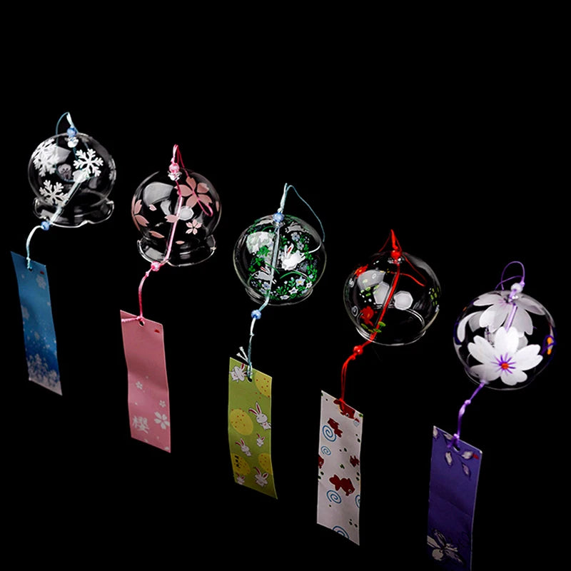 1PCSJapanese Wind Chime, Glass Furin, Handmade Wind Bell, Home Decor, Office Decor, Zen Decor, Summer Wind Chime, Japanese Craft