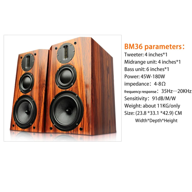 BM36Speaker High Fidelity HIFI Speaker Audiophile Grade Passive Bookshelf Speaker