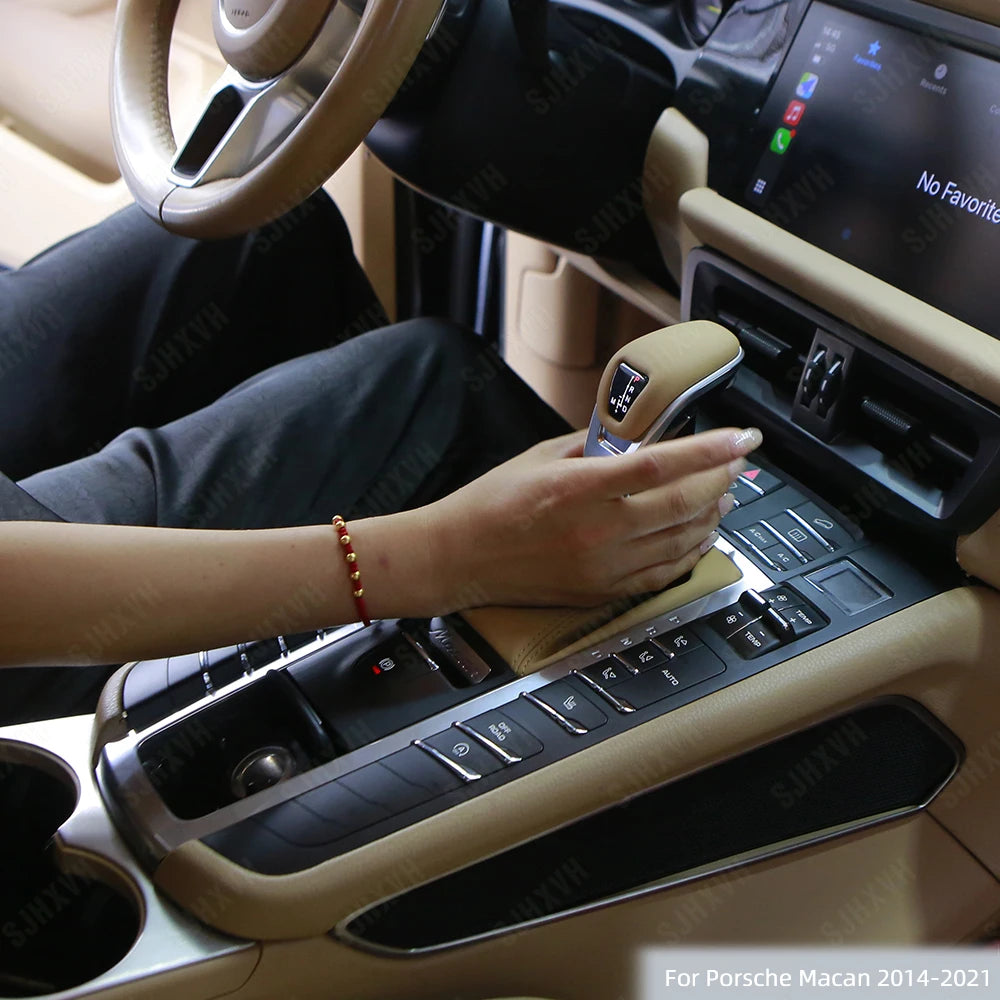 For 14-20 Models of Porsche Macan Car Interior Modification and Upgrade, Transmission Button Handle Lever Car Accessories