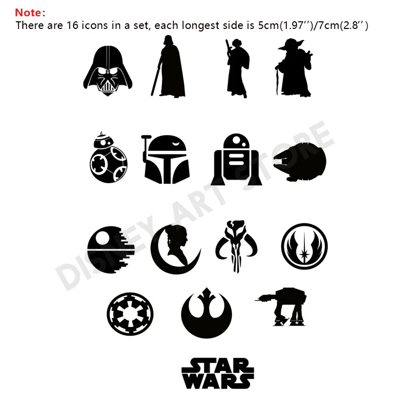 Space Wars Symbol Vinyl Decals Galactic Door Window Decor Removable Stickers Kids Boy Birthday Party Favors Glass Cups Sticker