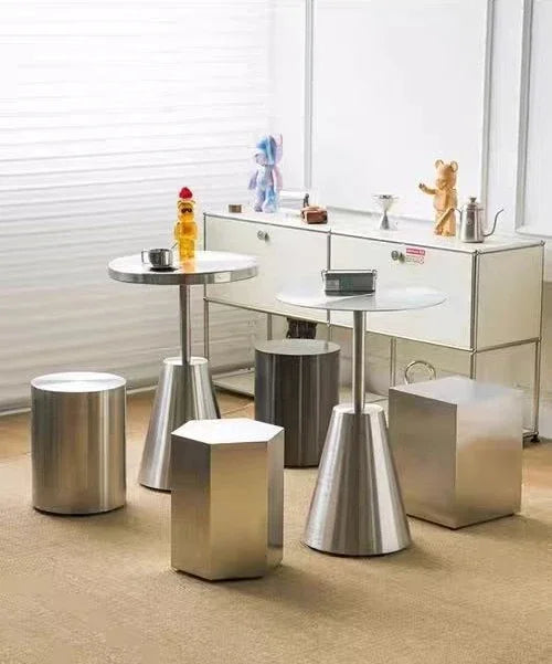 Metal Craft Stainless Steel Home Living Room Sofa Side Table Home Living Room Stool Bedroom Dressing Stool Study Desk Stools