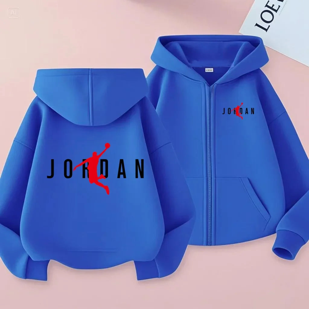Children's Zipper Style Hoodie Sweatshirt Fashion Idol Star Charming Coat Boys Girls 3-12Yrs Casual Sports Cardigan Gift