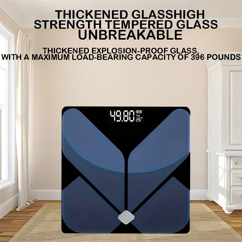 400lb High Precision Digital Bathroom Scale | Backlit LCD w/Smart Temp Display | Battery Operated | Home/Bathroom/Dorm Use