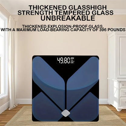 400lb High Precision Digital Bathroom Scale | Backlit LCD w/Smart Temp Display | Battery Operated | Home/Bathroom/Dorm Use