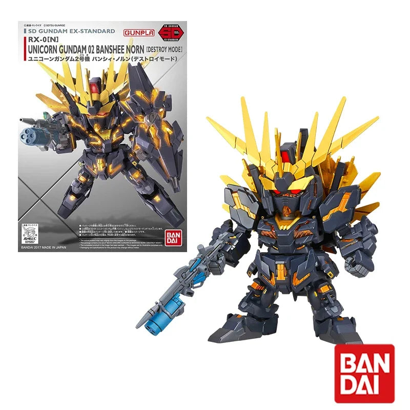 Bandai GUNDAM Action Figure SDEX Series Model Kit RX-78-2 Aile Strike Exia 00 Gundam Unicorn Astray Red Frame Barbatos Model