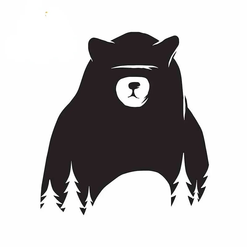 New Design Big Bear Car Bumper Window Sticker Scratch Repair Decal Vinyl Car Packaging Motorcycle Camper Decorative Decal, 13cm