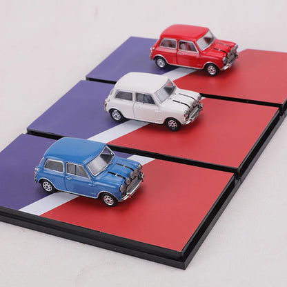 GCD 1:64 Austin Mini Cooper S White/Blue/Red Alloy Model Car