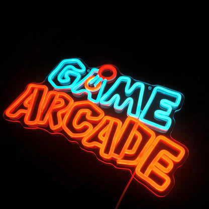 Arcade Gamer Decor Game Arcade Neon Sign USB Powered LED Neon Light for Teen Boy Room Bedroom Wall Decor Decor Man Cave