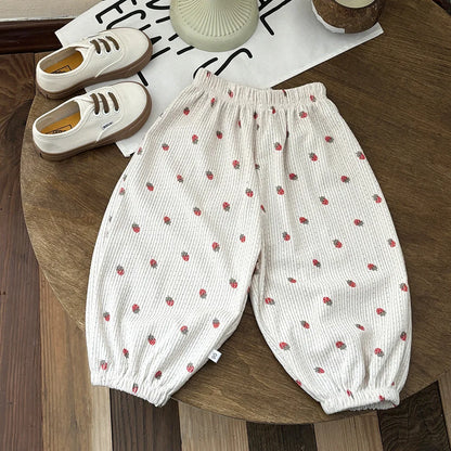 2026 Kids Girls Boys Corduroy Pants Spring Loose Harem Pants 1-8Y Korean Style Children's Clothes Autumn Casual Trousers Clothes