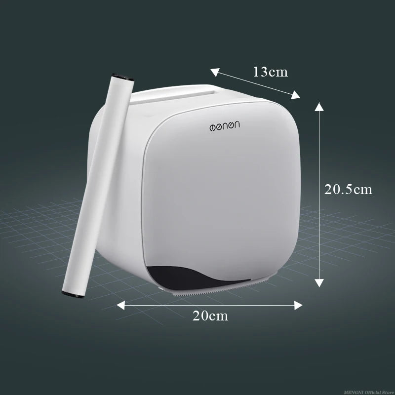 MENGNI No-Drill Toilet Paper Holder,Bathroom Organizer | Self-Adhesive Wall Mount for Tissues/Wipes, Bathroom Tissue Dispens